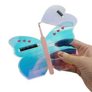 Bandeja de Pestañas Profesional, Duradera, de Acrílico Cristalino, Holográfica, Reutilizable y Ecológica, Paleta para Pegamento de Extensión de Pestañas - Product Image 5