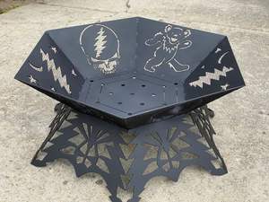 AMIR HANDICRAFTS Painted Iron <b>Wood</b> <b>Burning</b> Firepit with up to 9999 BTU Heating for Outdoor Use - Product Image 2