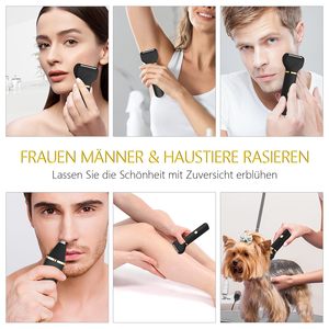 Afeitadora Eléctrica para Mujer, con Alimentación USB, Resistente al Agua IPX7, Recortadora para Cara, Nariz, Cejas, Axilas, Piernas y Vello Púbico, También para Hombres - Product Image 5