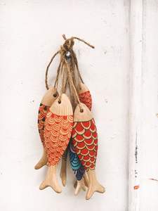 Écologique Naturel Rustique En Bois Poisson Mur Art Distressed Finition Vintage Appel Rustique Décor À La Maison Coastal Living Ambiance - Product Image 4