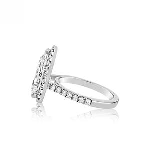 Anillo de compromiso de diamante cultivado en laboratorio de 1 quilate VVS2 E Color corte Pera de gama alta oro plata IGI certificado personalizado OEM ODM joyería - Product Image 4