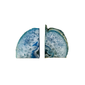 Stone Bookend Blue Dyed Agate <b>Crystal</b> Bookends Gemstone Bookend Natural Agate Healing Chakra Stone <b>Crystal</b> Wholesaler - Product Image 2