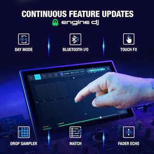 DJ PRIME 4+ คอนโทรลเลอร์ดีเจแบบสแตนด์อโลน พร้อมระบบแยกส่วนสเต็มบน 4 ดี็ค, สตรีมมิ่งผ่าน Wi-Fi, มิกเซอร์ดรอปแซมเพลอร์, หน้าจอสัมผัสขนาด 10.1 นิ้ว - Product Image 2