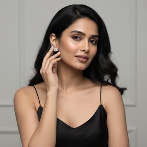 Nouveauté 2025 Boucles d'oreilles pendantes en argent avec cœur en diamant Boucles d'oreilles en argent sterling 925 pour femmes et filles à porter en Hldi, Mehendi - Product Image 4