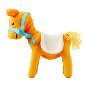 Caballito de juguete con asiento pequeño y poste de madera - Product Image 2