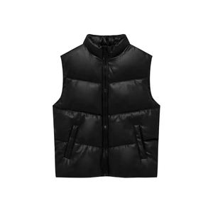 2025 Chaleco de cuero moderno para hombre sin mangas personalizado transpirable Hip Hop Streetwear invierno al aire libre moda chaleco - Product Image 5