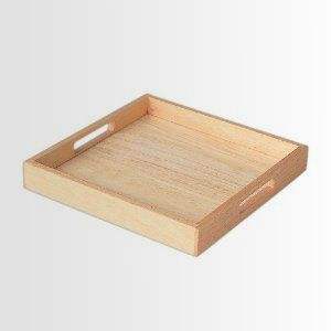 Bandeja de servicio de madera pura con asa para restaurante de cafetería en casa y plato de servicio de hotel - Product Image 6