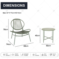 Ensemble bistrot de jardin compact, mobilier d'extérieur pour terrasse, villa, hôtel, fournisseur