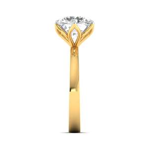 Anillo Solitario con Diamante Redondo Corte Portugués de 3.00 Ct, Color F, Claridad VS, Diamante Cultivado en Laboratorio en Oro de 14K, Regalo de Aniversario de Bodas - Product Image 6