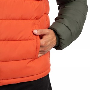 Chaqueta acolchada con capucha y revestimiento ligero para hombre-Diseño cómodo de bolsillo frontal impermeable respetuoso con el medio ambiente para uso diario al aire libre - Product Image 3
