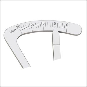 Calibrador Castroviejo de Acero Inoxidable 0-20 mm, Herramienta de Medición de Precisión para Microcirugía Oftálmica, Instrumento de Medición Quirúrgica - Product Image 3