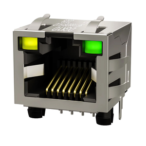Connecteur Ethernet <span class=keywords><strong>RJ45</strong></span> femelle blindé à port unique Cat6 Cat6a en métal avec 8 contacts, applications UHF/RF, <span class=keywords><strong>compatible</strong></span> FPC - Product Image 1