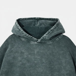 เสื้อฮู้ดดี้สตรีทแวร์ทรงโอเวอร์ไซส์สำหรับผู้ชาย ปี 2026 ขายดี พิมพ์ลายดิจิตอลตามสั่ง เป็นมิตรกับสิ่งแวดล้อม ผ้าหนา ซักกรด สไตล์วินเทจ - Product Image 3