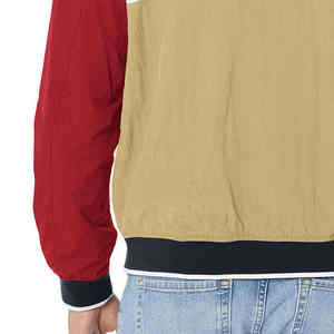 Design personnalisé hiver logo avant coupe-vent coupe ajustée haute qualité blouson bombardier en cuir pour hommes vêtements de rue décontracté uni - Product Image 5