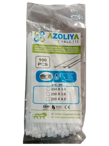 Attaches de câble autobloquantes en nylon blanc de haute qualité de 3.6mm x 150mm solides et durables - Product Image 4