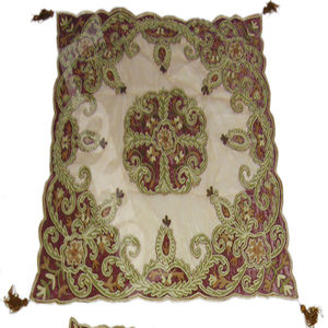 Gran oferta, cubierta de mesa cuadrada de Cachemira bordada a mano con cuentas, mantel elegante de diseño Floral de Paisley para bodas y fiestas - Product Image 1