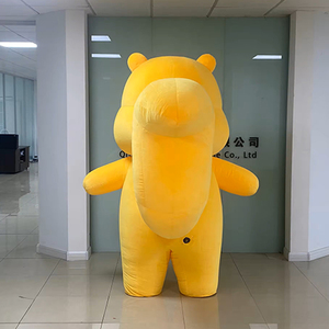 ब्रांड प्रचार पीले इंटरैक्टिव इंफ्लेटेबल कार्टून भालू शुभंकर शुभंकर कस्टम विज्ञापन इंफ्लेटेबल चलने वाली पोशाक - Product Image 4