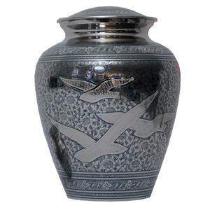 Urnas de cremación de lágrima de latón de alta calidad con acabado de color turquesa brillante y níquel para urnas funerarias de metal para cenizas humanas - Product Image 6