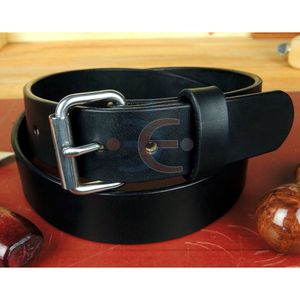 Venta al por mayor de cinturones de cuero de aleación ajustable informal de los hombres de moda 100% cinturón de cuero genuino - Product Image 1