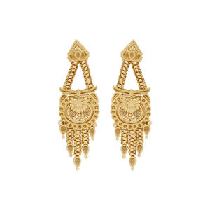 Ensemble de bijoux de festival indien de formation traditionnelle Chaînes courtes en laiton imitation plaqué or avec perles Bijoux de mode - Product Image 5