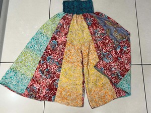 Pantalones Anchos de Seda con Estampado Mixto al por Mayor - Talla Única 100% Seda Palazo para Mujer - Product Image 4