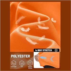 T-shirt évacuant l'humidité à séchage rapide Slim Fit Sporty Running Tshirt Short Length Solid Design Spandex/Polyester Tricoté devant - Product Image 4