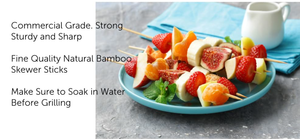 Brochettes en bambou de haute qualité pour le barbecue, les grillades et la décoration des aliments, bâtons jetables écologiques - Product Image 6