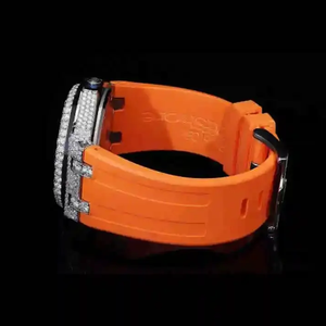 Dynamic Unisex Moissanite Diamond Wrist <b>Watch</b> Enhanced VVS Clarity High Quality Mechanical Movement Stainless Steel Strap 22mm - Product Image 4