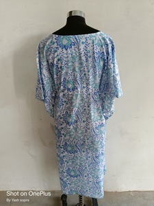 ยอดนิยมชุดสตรีชุดอินเดียแฮนด์เมดฟาริดา Kahlo Kaftan ยาวผ้าฝ้าย Kaftan ผ้าคลุมคืนสวมใส่ Kaftan ผู้หญิงเสื้อผ้า - Product Image 5