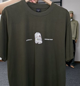 T-shirt pour hommes 100% coton épais et surdimensionné personnalisé de la plus haute qualité Boxy 250gsm sérigraphie respirant anti-boulochage - Product Image 2