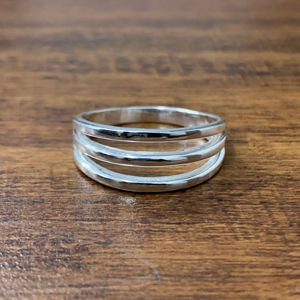 Boho Romantic <b>Statement</b> <b>Ring</b> in Platinum with Natural Stone 4.1 Grams for Everyday Wear IGI Certified Jewelry - Product Image 1