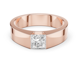 Anillo de Diamante Cultivado en Laboratorio con Corte Brillante Redondo, Chapado en Oro de 10K/14K, Joyería de Lujo para Compromiso y Boda para Mujer, Certificado IGI, Sintético - Product Image 1
