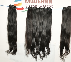 Venta al por mayor de cabello humano virgen recto Remy que no se desprende natural libre de químicos doble trama cruda vietnamita Temple Machine - Product Image 6