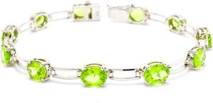 Women's <b>Bracelet</b> Natural Peridot Gemstone August Birthstone wedding Christmas Gift Handmade Jewelry 925 <b>Sterling</b> <b>Silver</b> <b>Bracelet</b> - Product Image 2