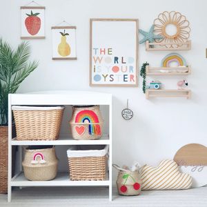 Cestas de almacenamiento naturales hechas a mano ecológicas cesta de vientre para baño armario jardín para supermercados resorts al por mayor - Product Image 2