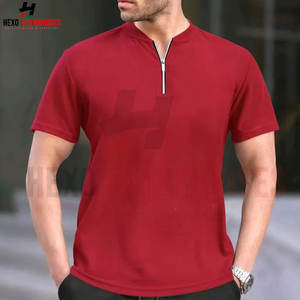 Camisa de media cremallera de alta calidad, camisa personalizada de algodón y poliéster con media cremallera, diseños de camisa con impresión Digital para hombres, camisa con media cremallera - Product Image 4