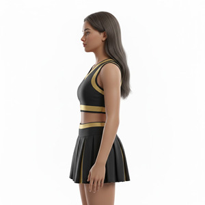 Uniformes de Animadoras Personalizados en Oferta, Conjunto de Uniforme Varsity de Spandex/Poliéster con Impresión por Sublimación, Diseño Gratuito, Uniformes de Animadoras para la Línea Lateral - Product Image 2