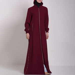 Abaya en coton Maxi Modeste pour femmes, Kaftan arabe de Dubaï, Robe de prière musulmane, Cape, Robe, Jilbab, Vêtement long - Product Image 3