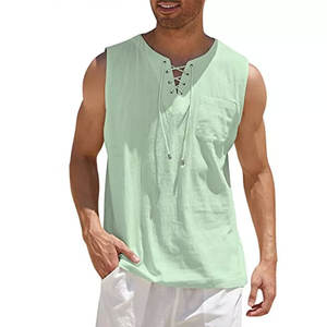 Camisetas sin mangas transpirables para hombre más vendidas, ropa de gimnasio informal de diseño OEM para correr, camiseta con capucha de talla grande de Pakistán - Product Image 3