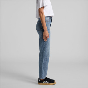 Jeans de Mujer de Cintura Alta, Corte Recto, Ajuste Regular, Mezclilla Resistente, Estilo Hip Hop para un Look Casual y Urbano - Product Image 4