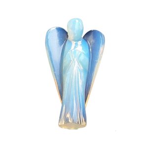 Vente en gros de Figurines d'anges en cristal opalite sculptées à la main de 2 pouces Anges en pierre semi-précieuse pour l'artisanat Reiki AGATE - Product Image 1
