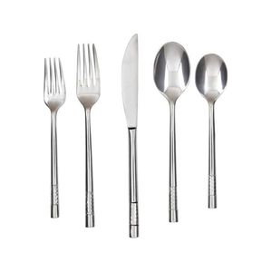 ชุดช้อนส้อมสแตนเลสดีไซน์มินิมอลแบบทันสมัยสำหรับโรงแรมร้านอาหารใช้ในบ้านน้ำหนักเบาและทนทาน - Product Image 1