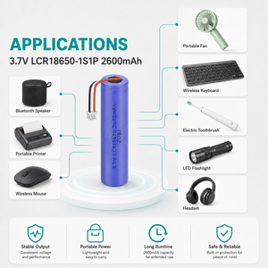Batterie cylindrique au lithium-ion 18650 rechargeable pour enceinte Bluetooth et appareil audio portable - Product Image 3