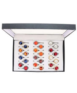 Tùy chỉnh 24-Pack nút bao gồm với các loại tinh thể Màu sắc đá trong cao cấp trình bày hộp có sẵn từ USA - Product Image 6