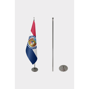 Official Missouri Indoor <b>Flag</b> with Custom Logo Digital Printing Aluminum or Fiberglass <b>Pole</b> 3x5ft Polyester Material - Product Image 2
