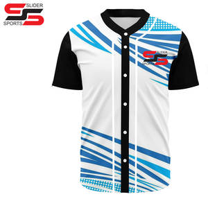 Vente en gros d'usine Maillot de baseball décontracté pour femmes d'été Col en V Bouton 100% polyester Personnalisable Maillot de softball pour adultes - Product Image 4