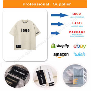 Qualité supérieure Logo personnalisé T-shirts lourds T-shirt uni 100% coton T-shirt homme 280GSM T-shirt vierge surdimensionné pour hommes - Product Image 6