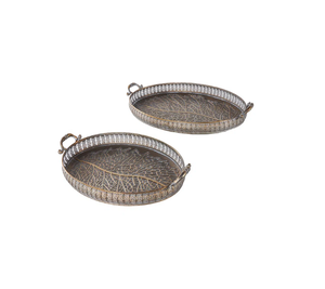 Plateau de décoration de Noël Décoration de la maison Plateau en métal Forme ronde Vaisselle Ustensiles de cuisine Restaurants Fabricant en gros Fournisseur - Product Image 4