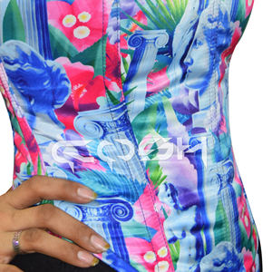 Corset en satin sublimé à imprimé Méduse avec fermeture éclair latérale - Product Image 4