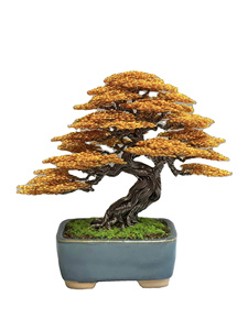 Arbre bonsaï artificiel en fleurs de cerisier rose romantique pour la Saint-Valentin, décoration d'intérieur en cuivre, cadeau pour Halloween, Nouvel An, Pâques - Product Image 3